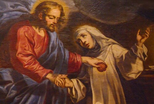 Katharina von Siena Herztausch mit Jesus
